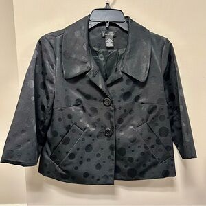 Spense Sz S Black Textured Blazer CUTE GUC